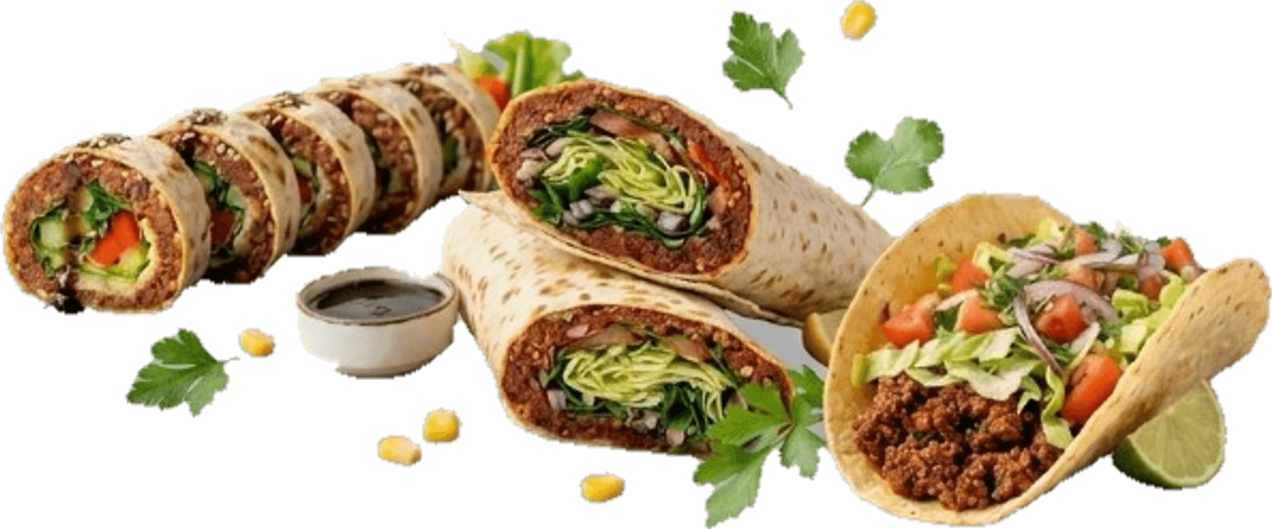 Lagash wraps en taco